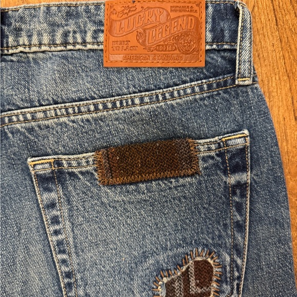 NWT. Lucky Brand Boy Midrise Relaxed Straight Patchwork Jeans. 2/26 R. - Picture 9 of 14
